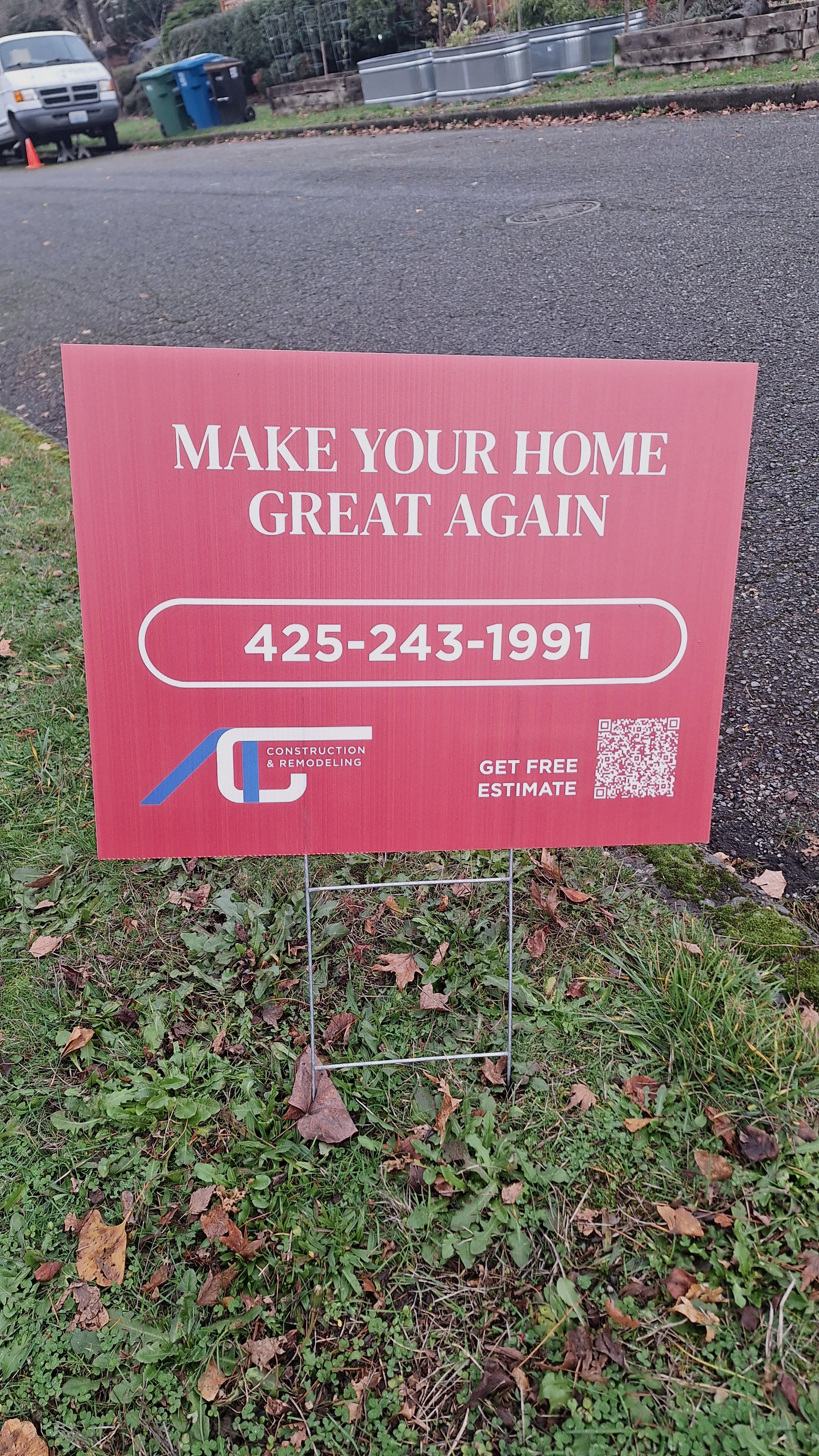 Remodeling company places MAGA-styled signs in&nbsp;Seattle