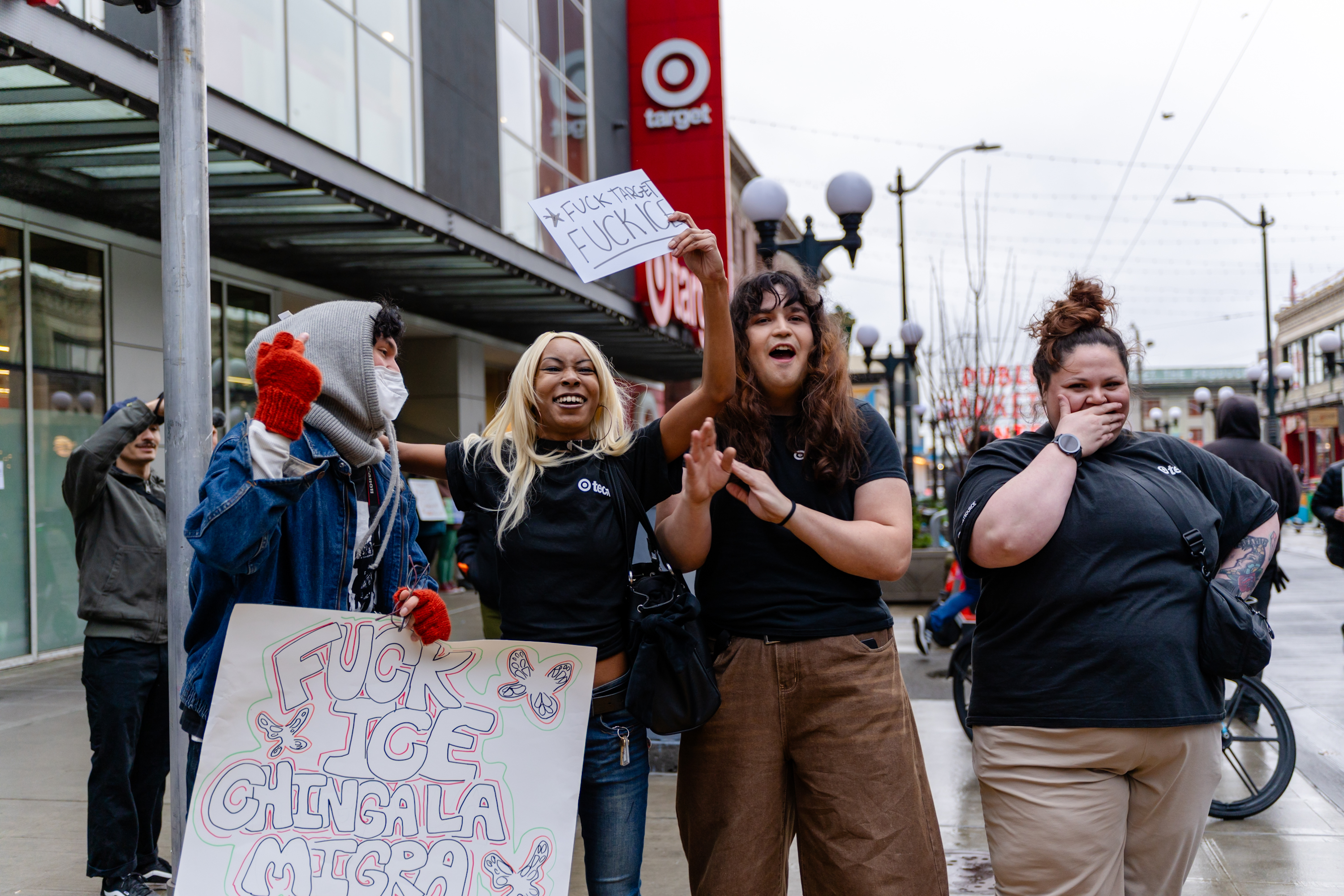 ‘Say No to ICE’ protest outside of Seattle’s downtown&nbsp;Target
