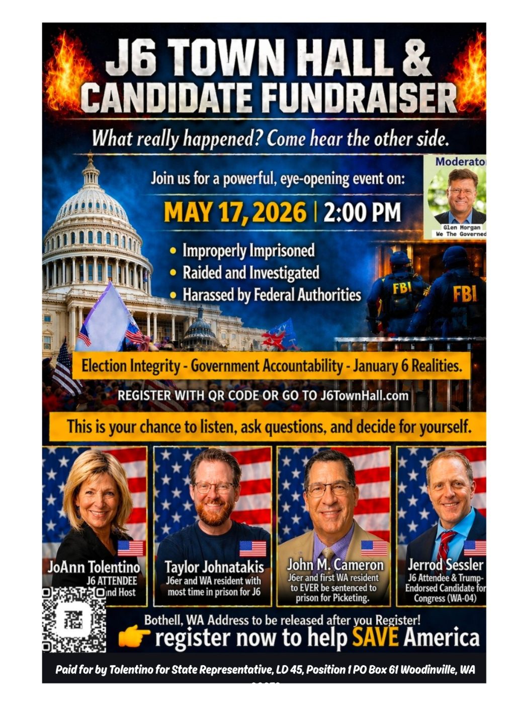 WA J6ers, including those running for elected office, to host insurrection propaganda event on May&nbsp;17
