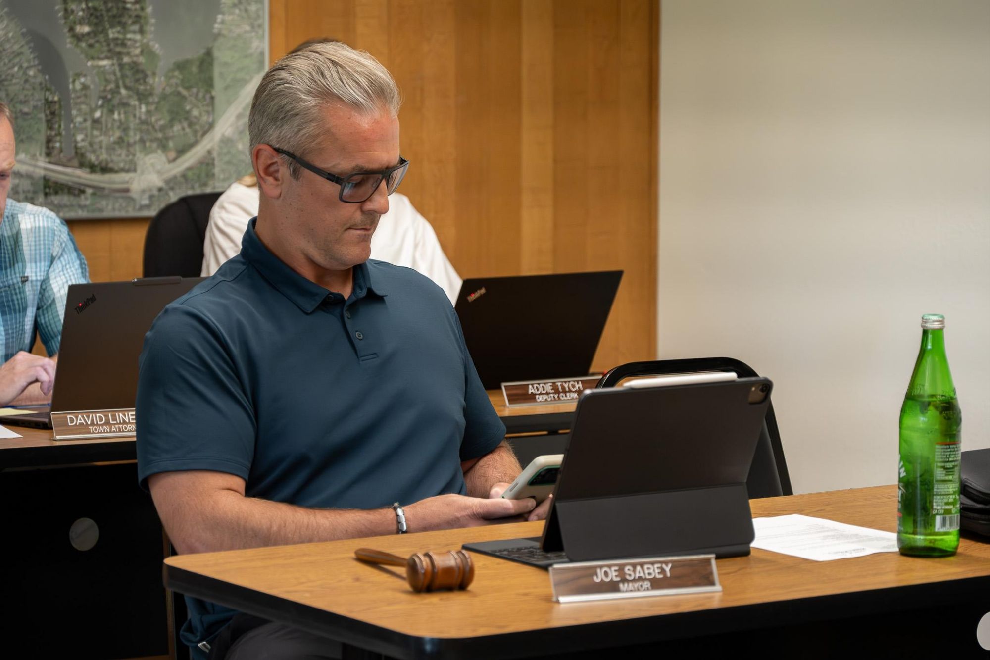 DHS collaborator and Hunts Point Mayor Joe Sabey unable to look public commenters in the&nbsp;eye