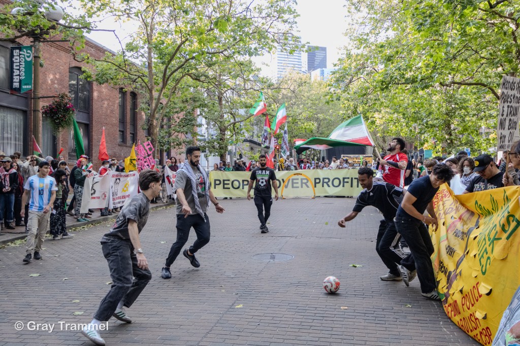 The game beyond the gates: Hundreds turn out for the “People’s Football&nbsp;Match”