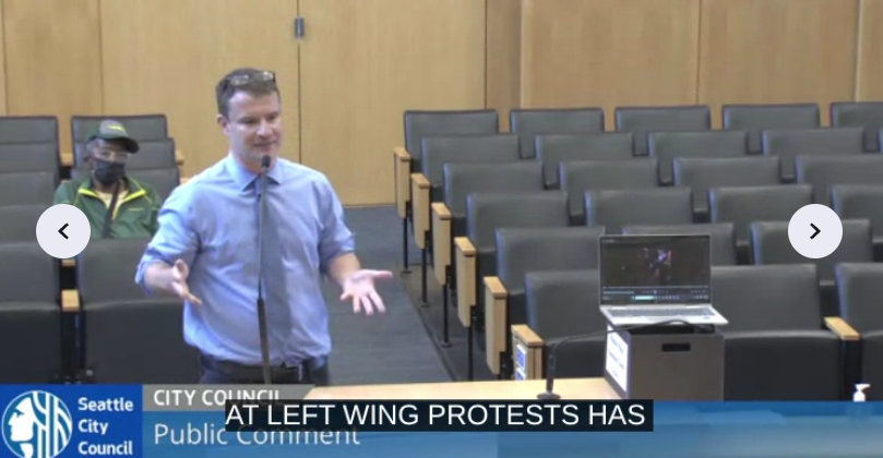 Fascist collaborator Bennett Haselton defends reputation to no one in particular at Seattle City Council meeting