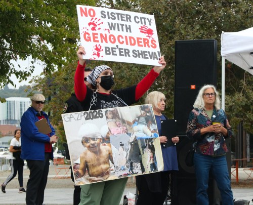 Pro-Palestinian protesters disrupt Seattle Sister Cities Street Fair and demand the City cut ties with Be’er&nbsp;Sheva